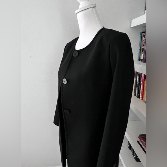 Talbots button front black mid weight coat size 6 - Picture 4 of 13